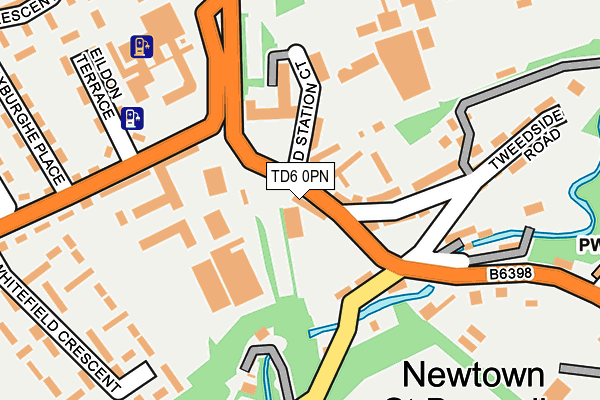 TD6 0PN map - OS OpenMap – Local (Ordnance Survey)