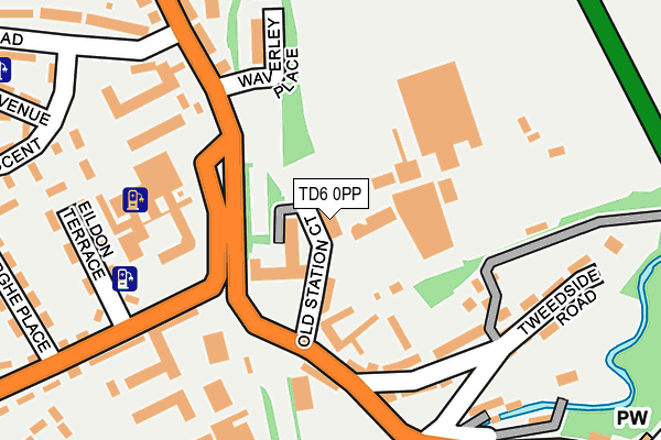 TD6 0PP map - OS OpenMap – Local (Ordnance Survey)