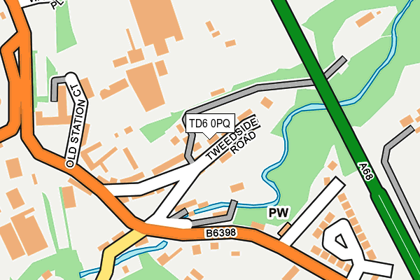 TD6 0PQ map - OS OpenMap – Local (Ordnance Survey)