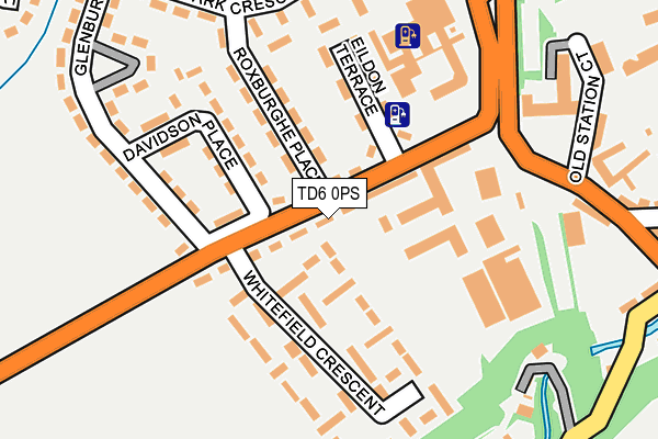 TD6 0PS map - OS OpenMap – Local (Ordnance Survey)