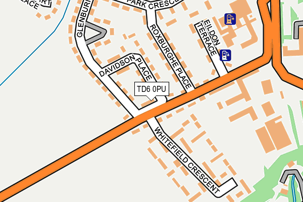 TD6 0PU map - OS OpenMap – Local (Ordnance Survey)