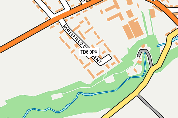 TD6 0PX map - OS OpenMap – Local (Ordnance Survey)