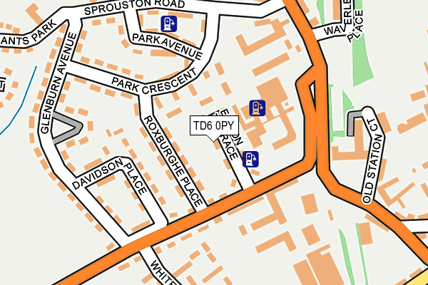 TD6 0PY map - OS OpenMap – Local (Ordnance Survey)