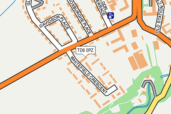 TD6 0PZ map - OS OpenMap – Local (Ordnance Survey)