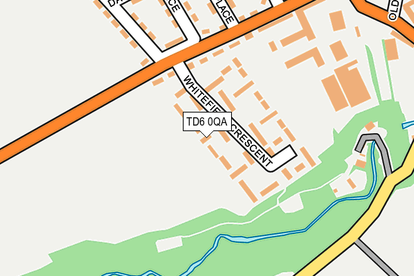 TD6 0QA map - OS OpenMap – Local (Ordnance Survey)