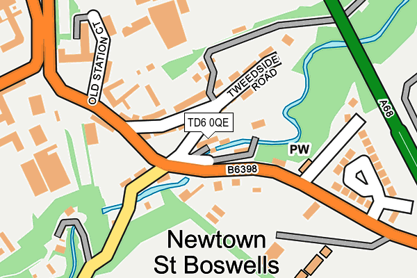 TD6 0QE map - OS OpenMap – Local (Ordnance Survey)