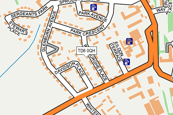 TD6 0QH map - OS OpenMap – Local (Ordnance Survey)