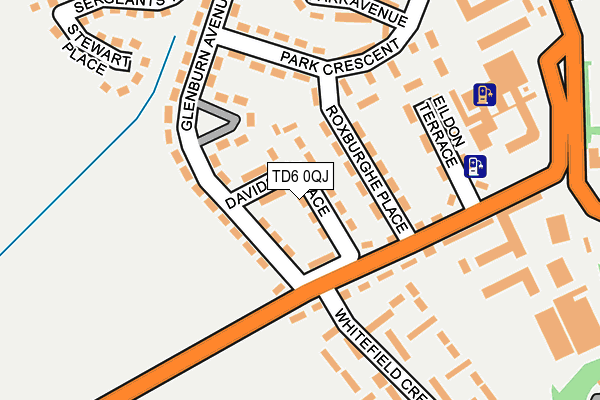 TD6 0QJ map - OS OpenMap – Local (Ordnance Survey)