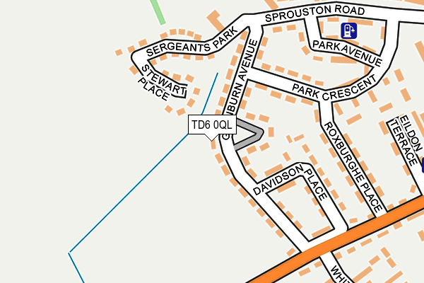 TD6 0QL map - OS OpenMap – Local (Ordnance Survey)