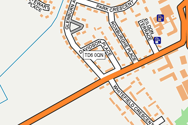 TD6 0QN map - OS OpenMap – Local (Ordnance Survey)