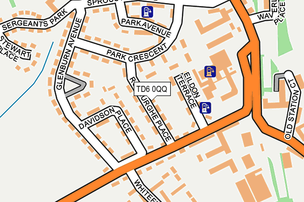 TD6 0QQ map - OS OpenMap – Local (Ordnance Survey)