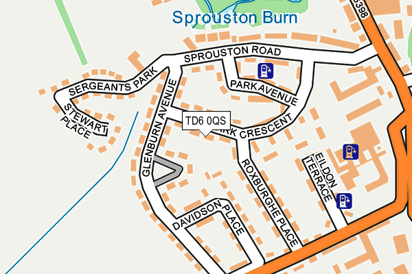 TD6 0QS map - OS OpenMap – Local (Ordnance Survey)