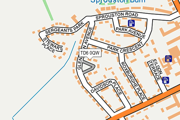 TD6 0QW map - OS OpenMap – Local (Ordnance Survey)