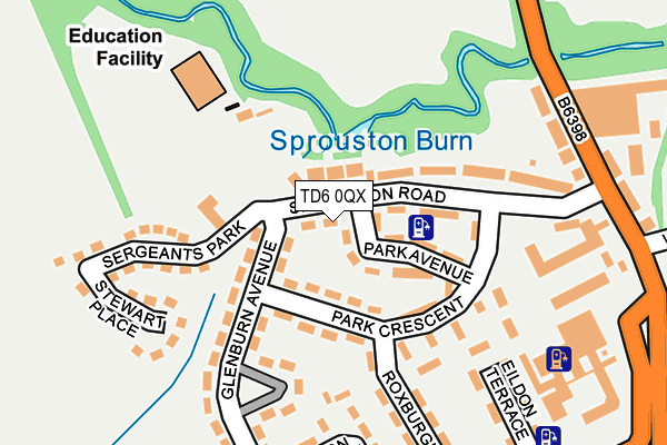 TD6 0QX map - OS OpenMap – Local (Ordnance Survey)