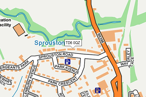 TD6 0QZ map - OS OpenMap – Local (Ordnance Survey)