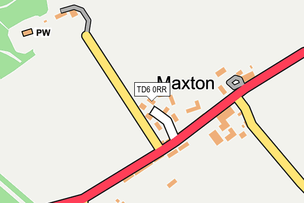 TD6 0RR map - OS OpenMap – Local (Ordnance Survey)