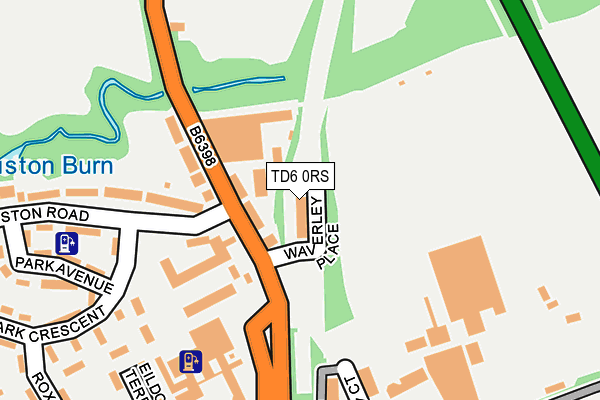 TD6 0RS map - OS OpenMap – Local (Ordnance Survey)