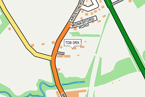 TD6 0RX map - OS OpenMap – Local (Ordnance Survey)