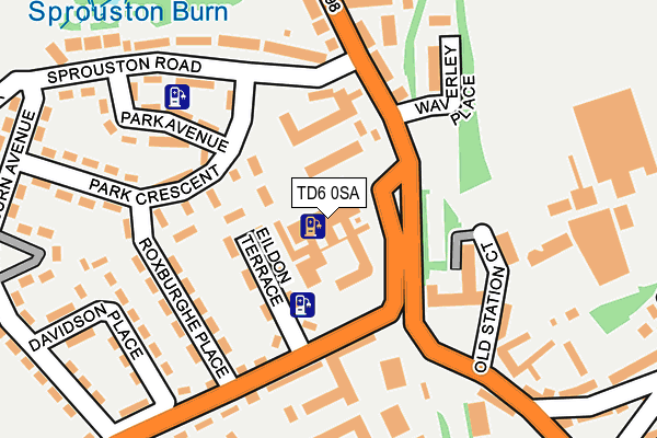 TD6 0SA map - OS OpenMap – Local (Ordnance Survey)