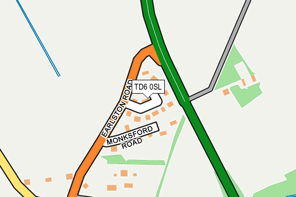 TD6 0SL map - OS OpenMap – Local (Ordnance Survey)