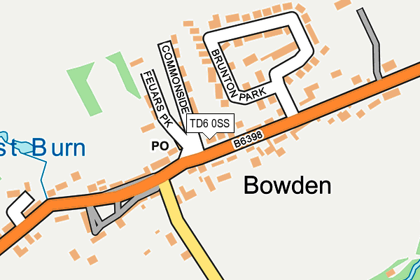 TD6 0SS map - OS OpenMap – Local (Ordnance Survey)