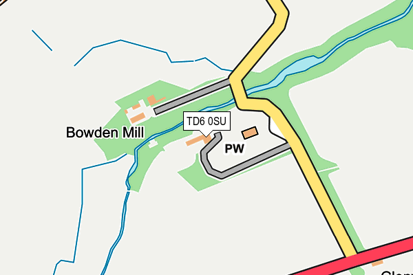 TD6 0SU map - OS OpenMap – Local (Ordnance Survey)