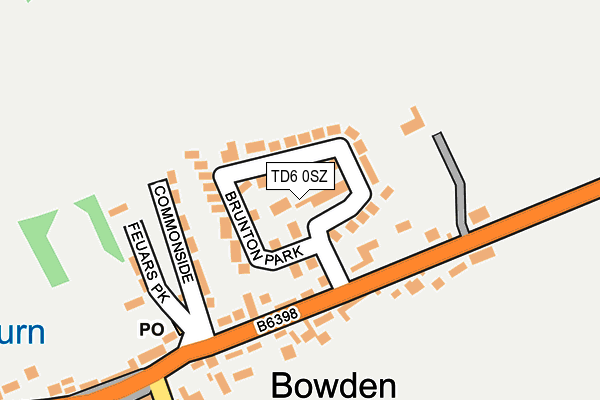 TD6 0SZ map - OS OpenMap – Local (Ordnance Survey)