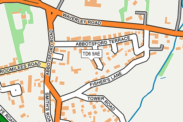 TD6 9AE map - OS OpenMap – Local (Ordnance Survey)