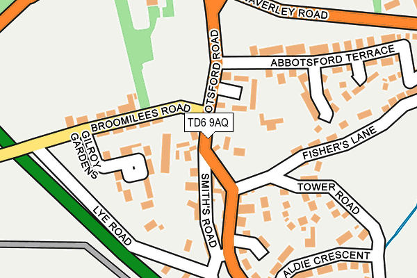 TD6 9AQ map - OS OpenMap – Local (Ordnance Survey)