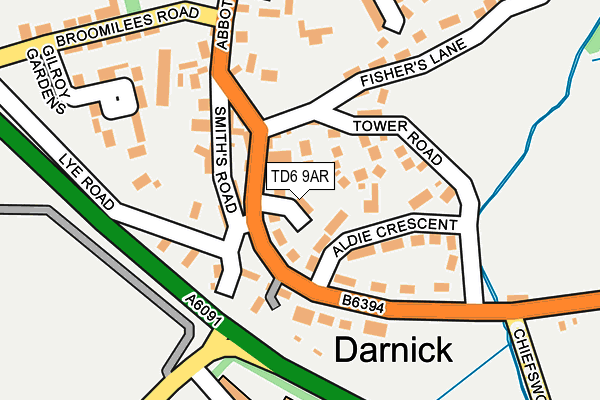 TD6 9AR map - OS OpenMap – Local (Ordnance Survey)