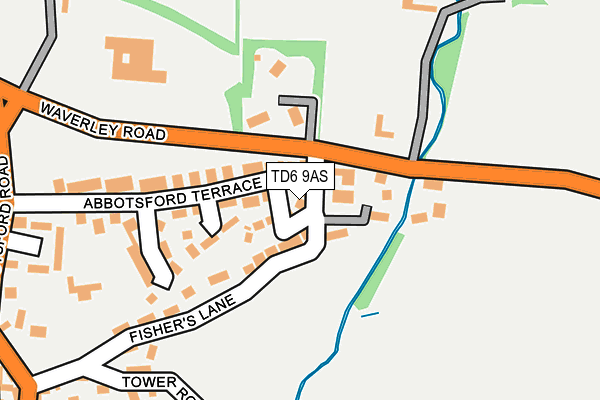 TD6 9AS map - OS OpenMap – Local (Ordnance Survey)
