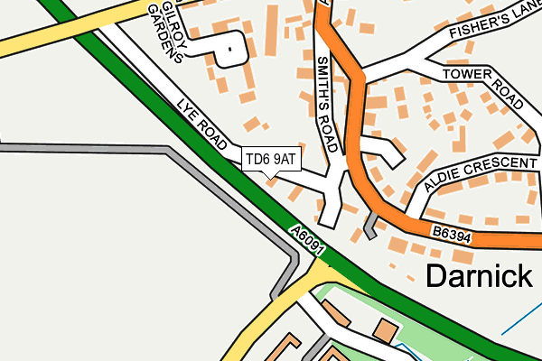 TD6 9AT map - OS OpenMap – Local (Ordnance Survey)