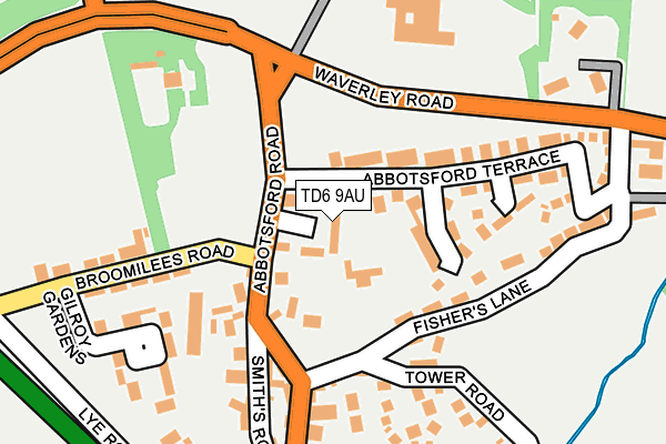 TD6 9AU map - OS OpenMap – Local (Ordnance Survey)
