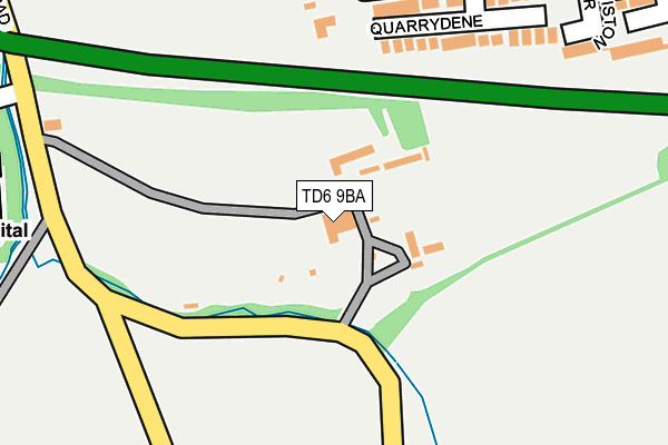 TD6 9BA map - OS OpenMap – Local (Ordnance Survey)