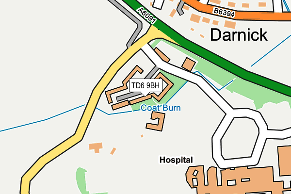TD6 9BH map - OS OpenMap – Local (Ordnance Survey)