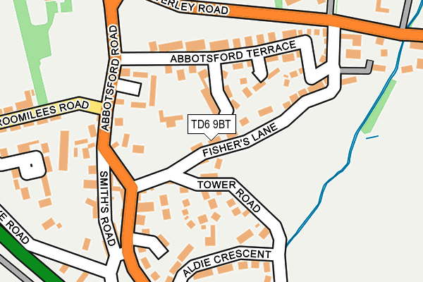 TD6 9BT map - OS OpenMap – Local (Ordnance Survey)