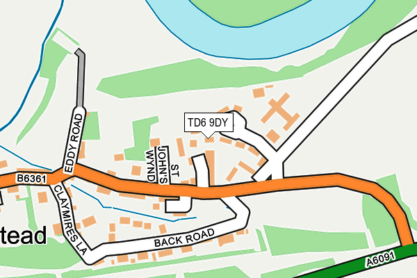 TD6 9DY map - OS OpenMap – Local (Ordnance Survey)