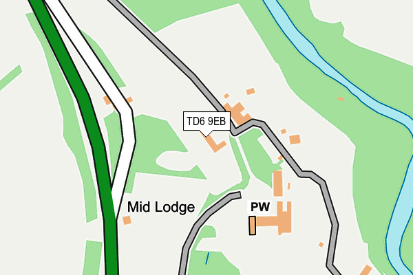 TD6 9EB map - OS OpenMap – Local (Ordnance Survey)