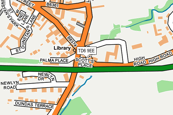 TD6 9EE map - OS OpenMap – Local (Ordnance Survey)