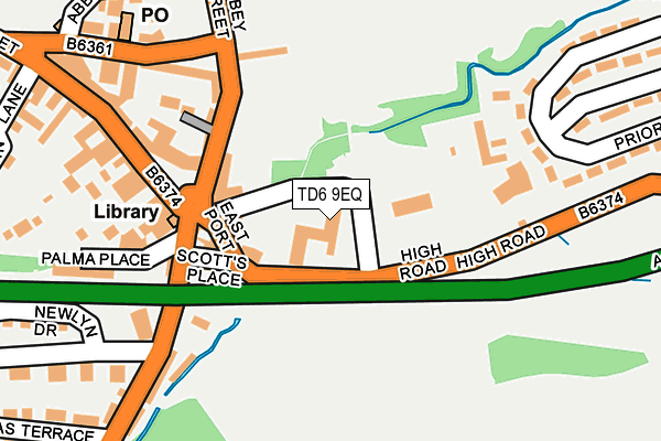 TD6 9EQ map - OS OpenMap – Local (Ordnance Survey)