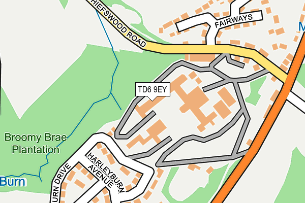 TD6 9EY map - OS OpenMap – Local (Ordnance Survey)