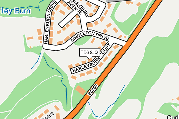 TD6 9JQ map - OS OpenMap – Local (Ordnance Survey)