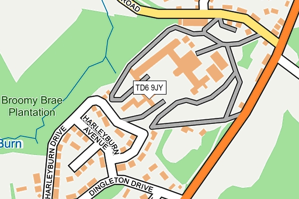 TD6 9JY map - OS OpenMap – Local (Ordnance Survey)