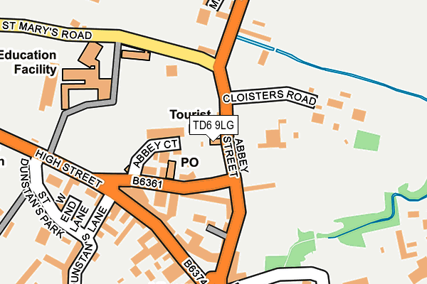 TD6 9LG map - OS OpenMap – Local (Ordnance Survey)