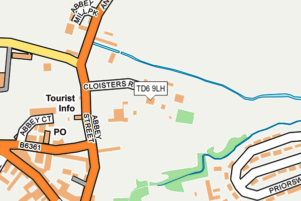 TD6 9LH map - OS OpenMap – Local (Ordnance Survey)