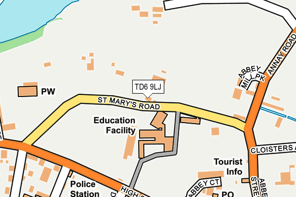 TD6 9LJ map - OS OpenMap – Local (Ordnance Survey)