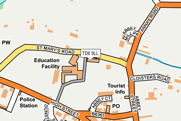 TD6 9LL map - OS OpenMap – Local (Ordnance Survey)