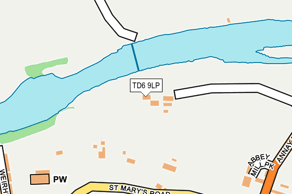 TD6 9LP map - OS OpenMap – Local (Ordnance Survey)