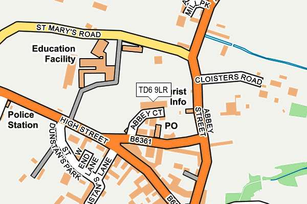 TD6 9LR map - OS OpenMap – Local (Ordnance Survey)