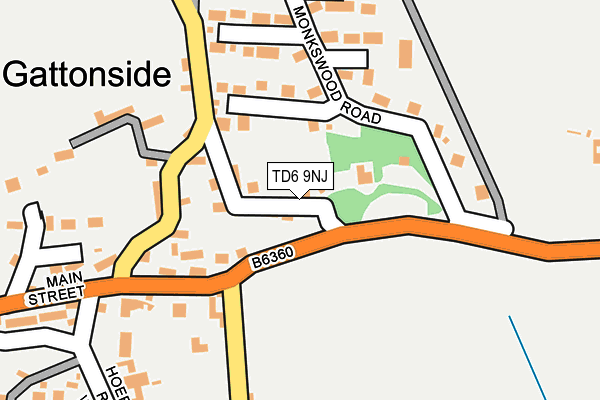 TD6 9NJ map - OS OpenMap – Local (Ordnance Survey)